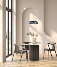 Thumbnail for GELATINA: Interior Dome Glass with Brass Highlight Pendant Lights