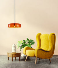 Thumbnail for GELATINA: Interior Dome Glass with Brass Highlight Pendant Lights