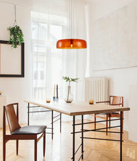 Thumbnail for GELATINA: Interior Dome Glass with Brass Highlight Pendant Lights