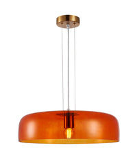 Thumbnail for GELATINA: Interior Dome Glass with Brass Highlight Pendant Lights