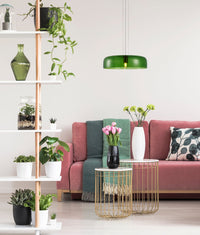 Thumbnail for GELATINA: Interior Dome Glass with Brass Highlight Pendant Lights