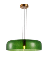 Thumbnail for GELATINA: Interior Dome Glass with Brass Highlight Pendant Lights