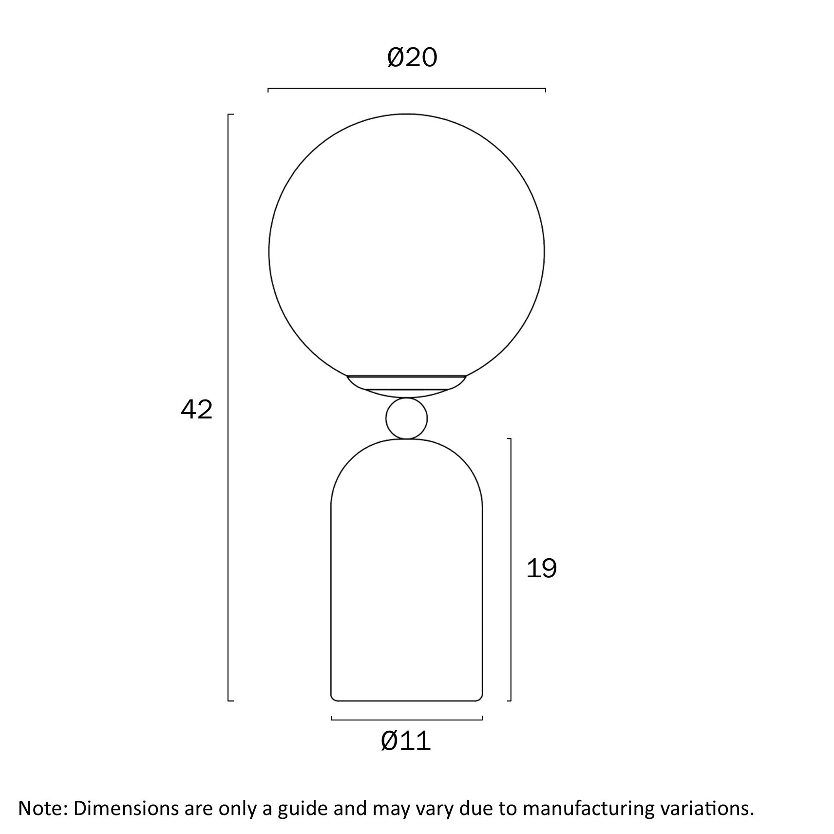Gina Black/Smoke or Beige/Opal Travertine Table Lamp