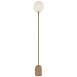 Gina Black/Smoke or Beige/Opal Travertine Floor Lamp