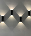 GIROTRI: Large Exterior LED Tri-CCT Surface Mounted Up/Down Twist Wall Lights IP65