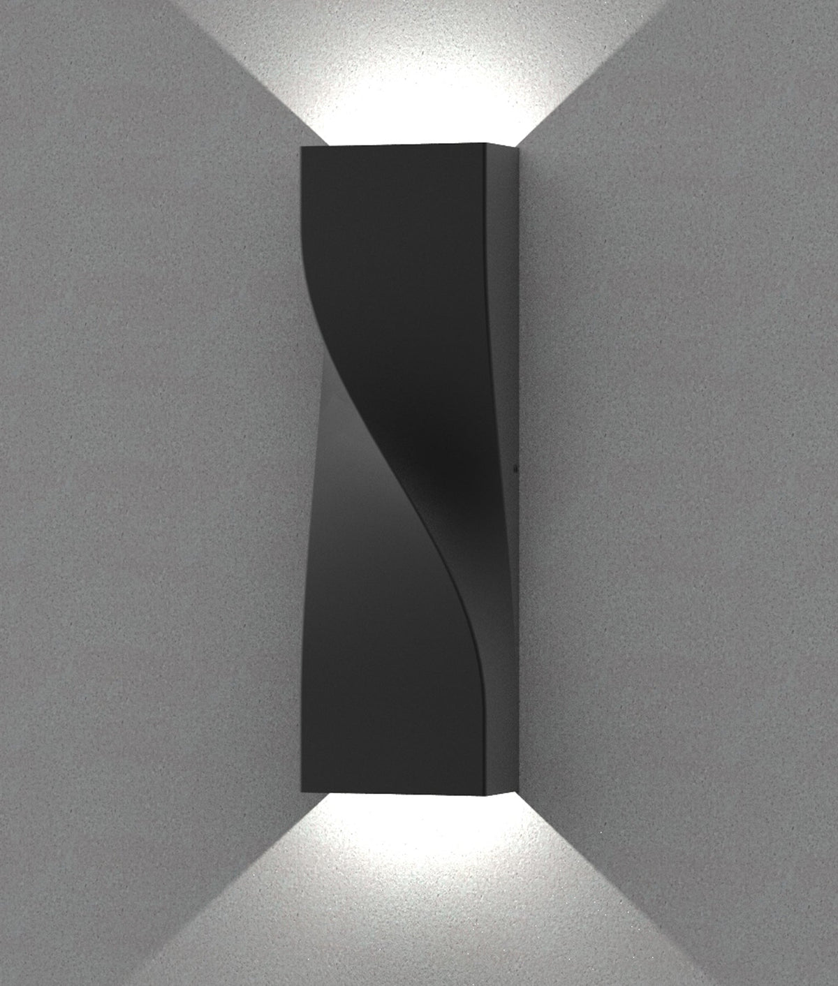 GIROTRI: Large Exterior LED Tri-CCT Surface Mounted Up/Down Twist Wall Lights IP65