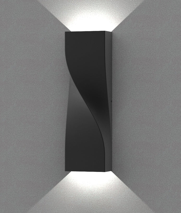 GIROTRI: Large Exterior LED Tri-CCT Surface Mounted Up/Down Twist Wall Lights IP65