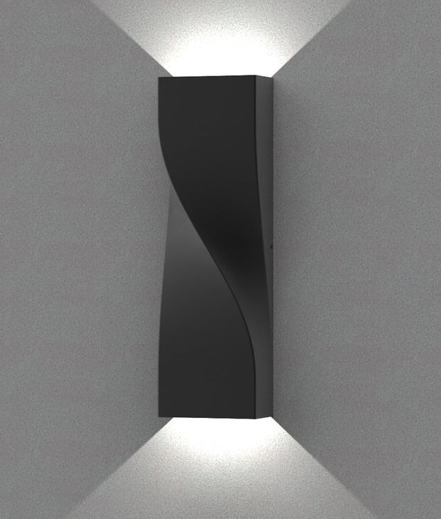 GIROTRI: Large Exterior LED Tri-CCT Surface Mounted Up/Down Twist Wall Lights IP65