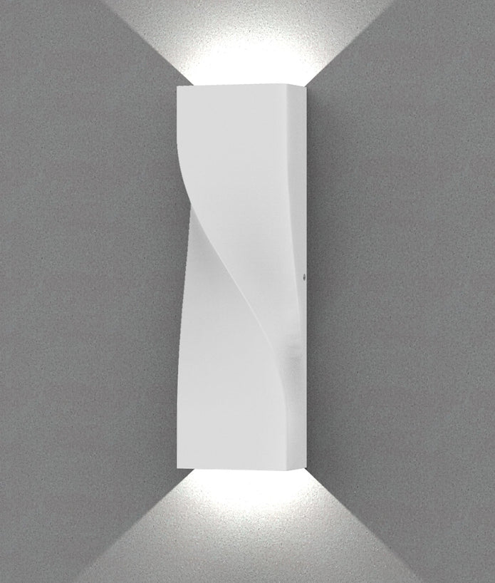 GIROTRI: Large Exterior LED Tri-CCT Surface Mounted Up/Down Twist Wall Lights IP65