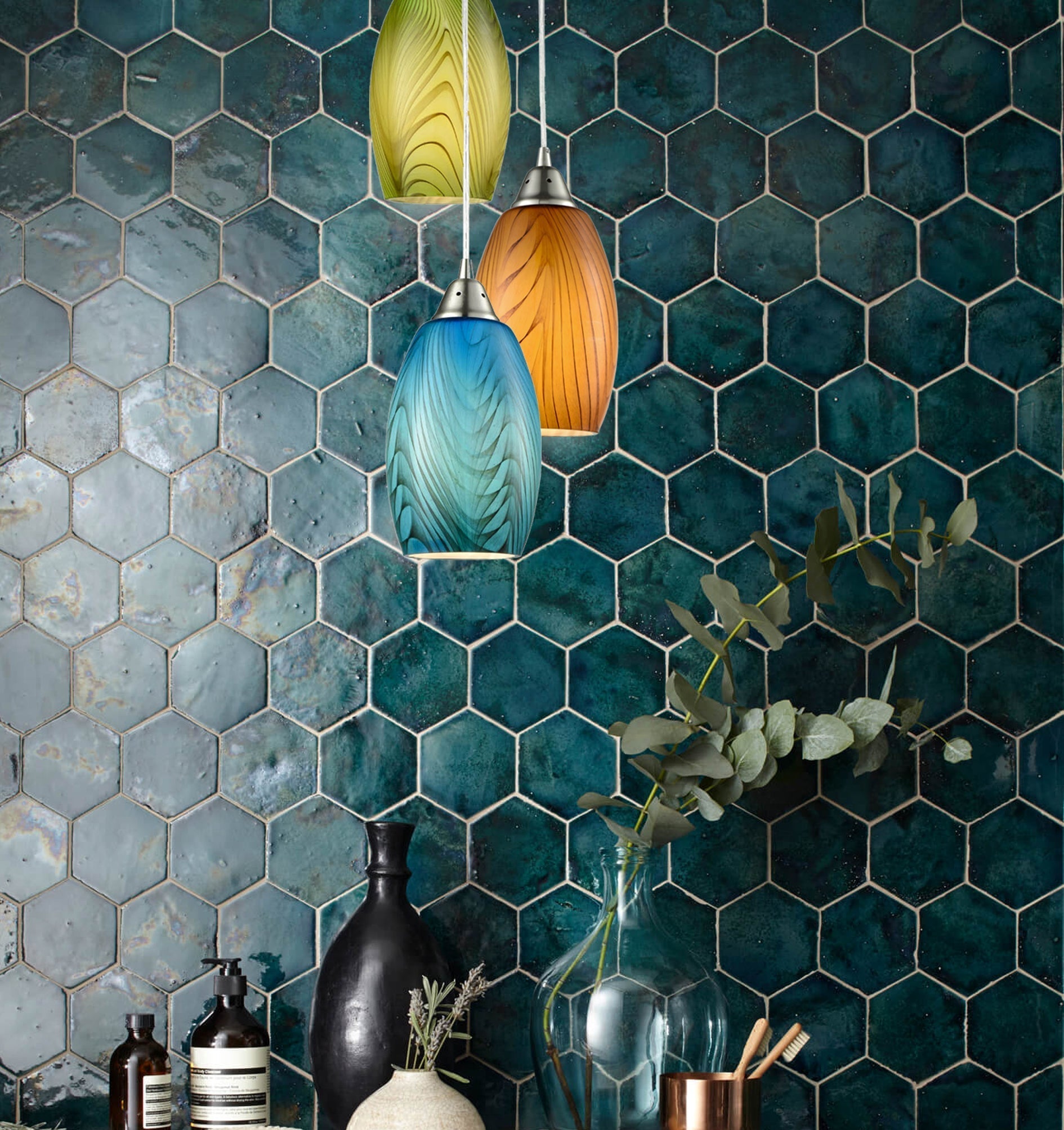 GLAZE: Hand Blown Glass Pendant Lights