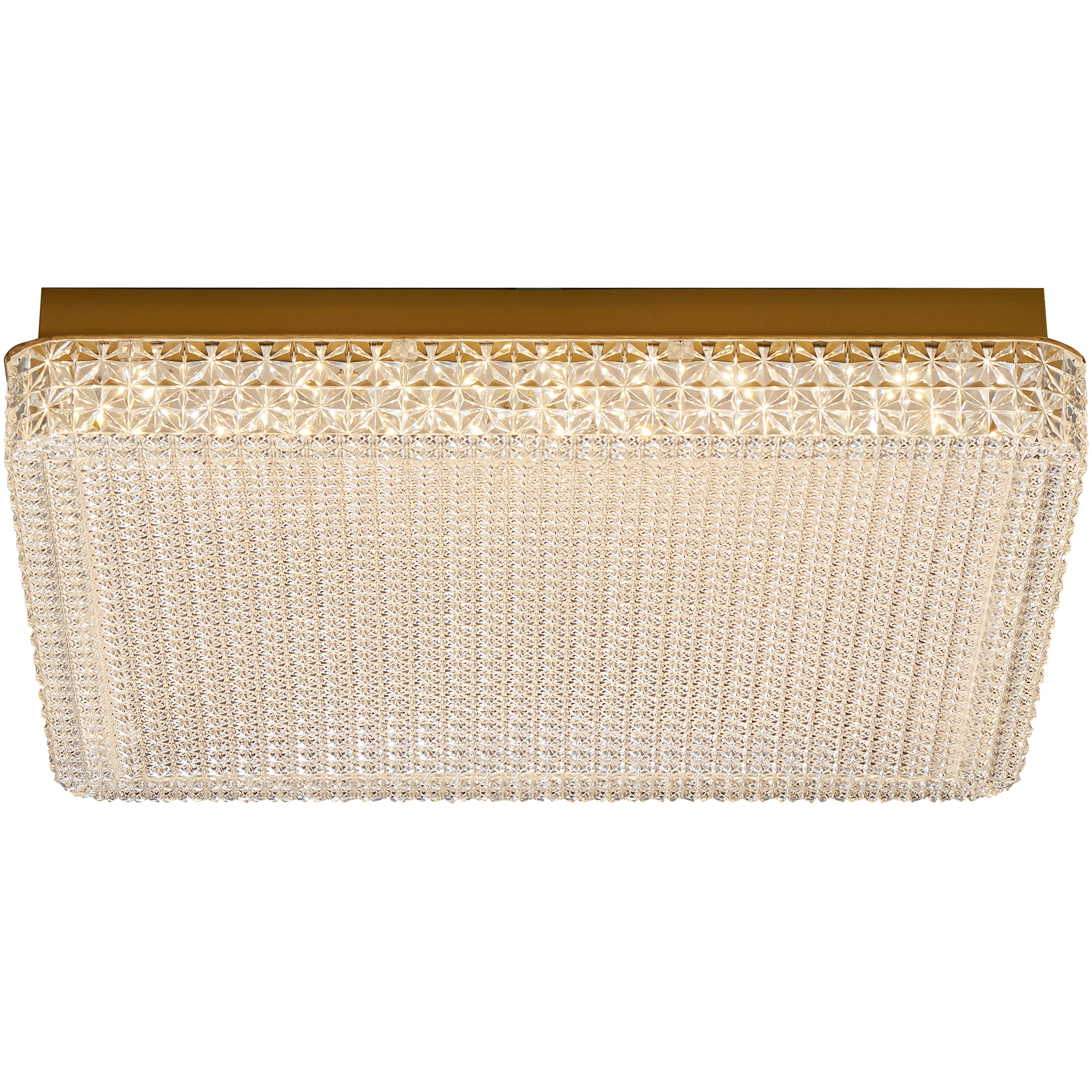 Gleam Matt Gold & Crystalline 48W 550mm CCT Square Acrylic LED CTC/Oyster