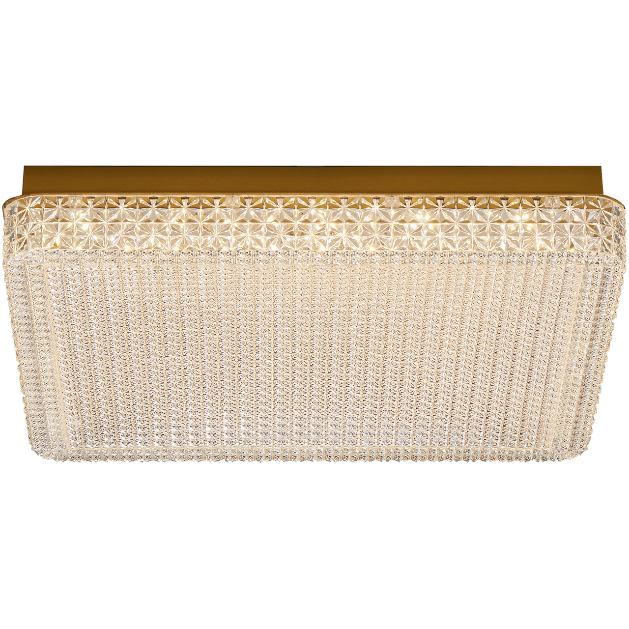 Gleam Matt Gold & Crystalline 48W 550mm CCT Square Acrylic LED CTC/Oyster