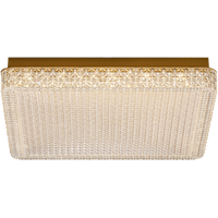 Thumbnail for Gleam Matt Gold & Crystalline 48W 550mm CCT Square Acrylic LED CTC/Oyster
