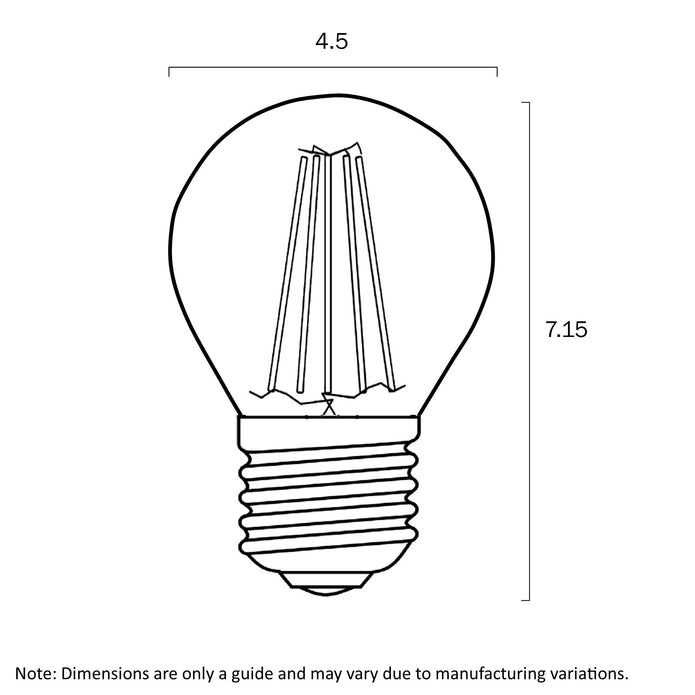 Fancy Round G45 4W E27 Clear Dimmable LED Globe