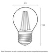 Fancy Round G45 4W E27 Clear Dimmable LED Globe