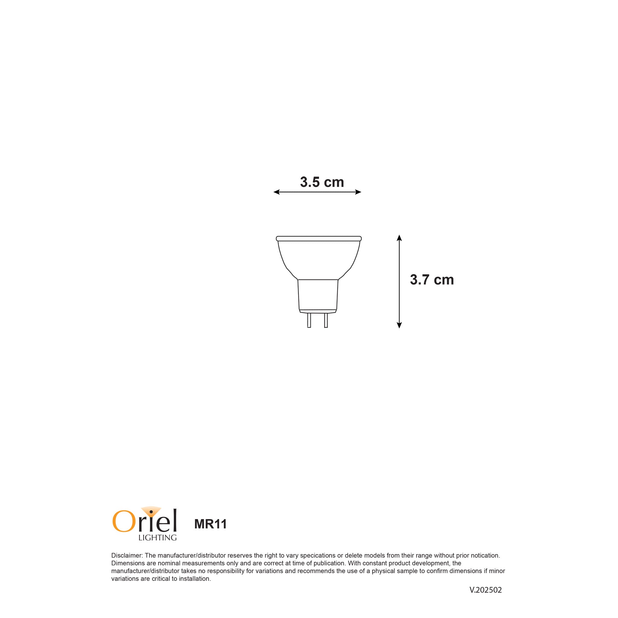 MR11 3W 12V 4000K Ac/Dc LED Globe
