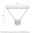 Par30 10W 5000K E27 IP44 LED Globe