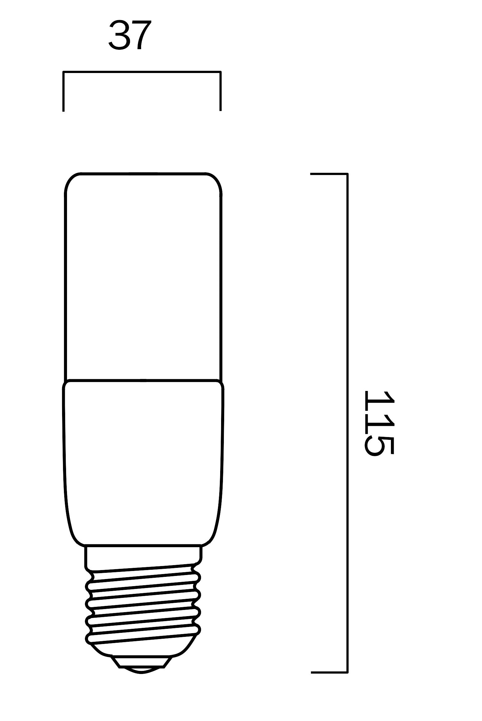 T37 Tubular 9W E27 6000K, 4000K or 3000K LED Globe 3Step Dimming