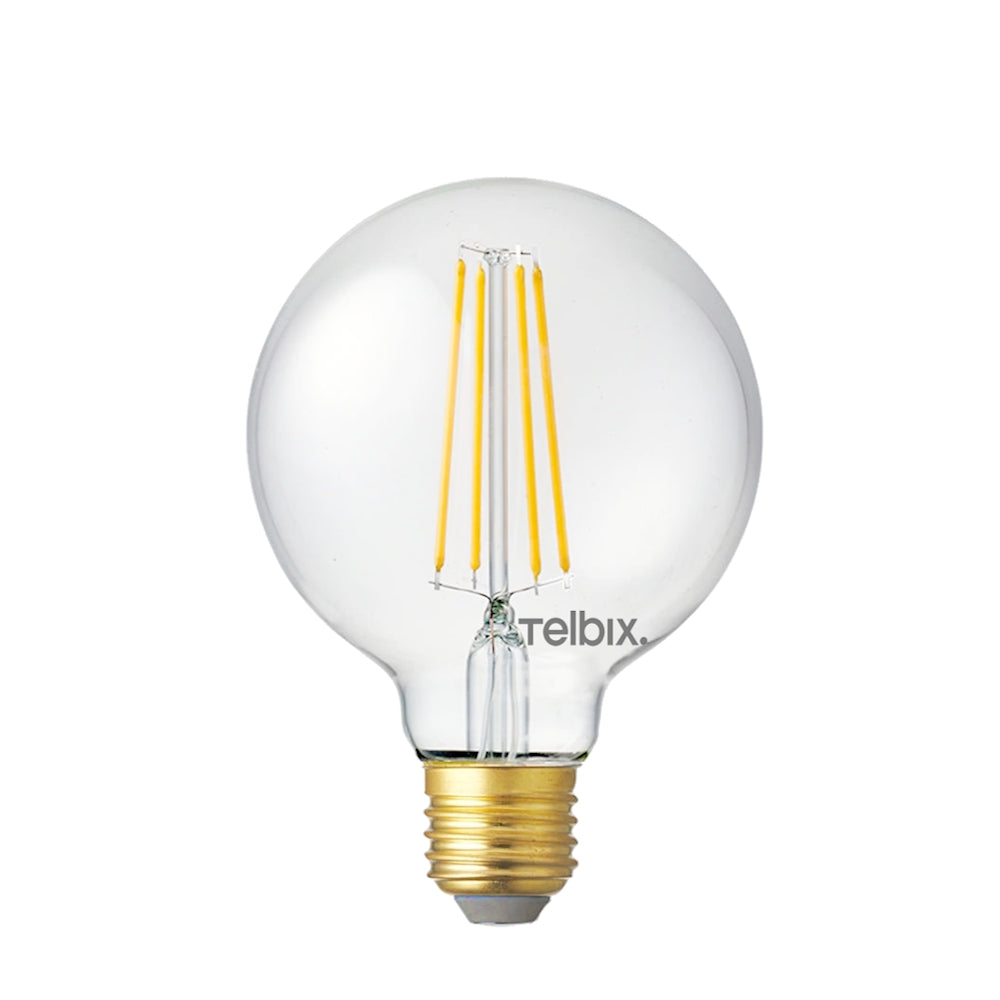 G95 8W E27 4000K or 3000K Clear LED Globe Dimmable