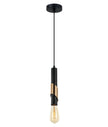 GOLDA: Interior Tube with Brass Highlight Pendant Lights