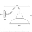 Gordon White or Black IP43 Exterior Wall Light