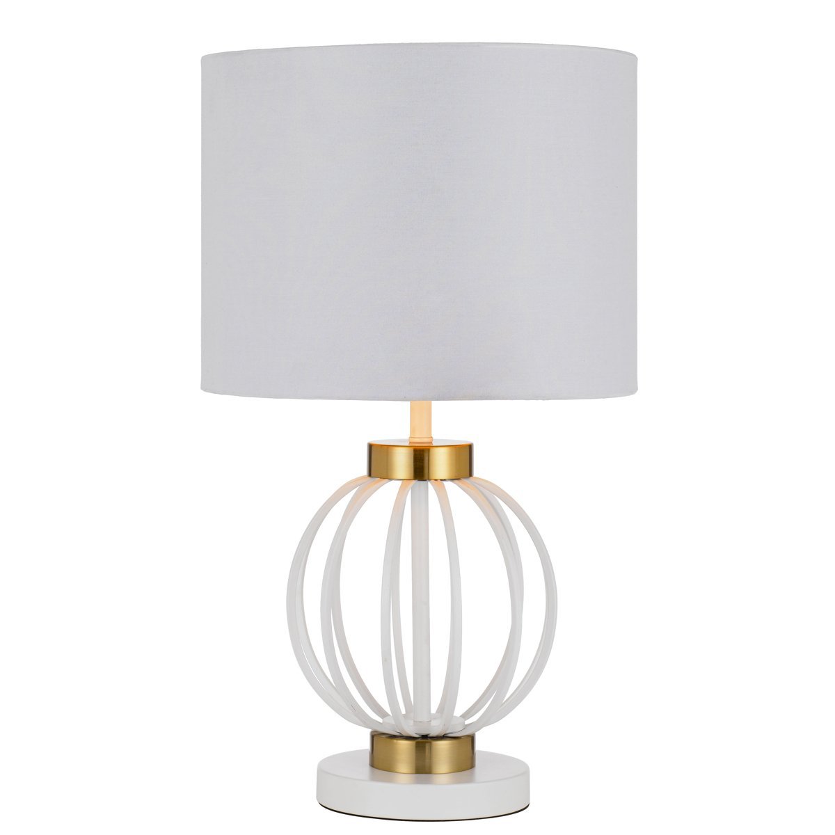 Grada Table Lamp in Antique Gold and White