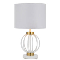 Thumbnail for Grada Table Lamp in Antique Gold and White