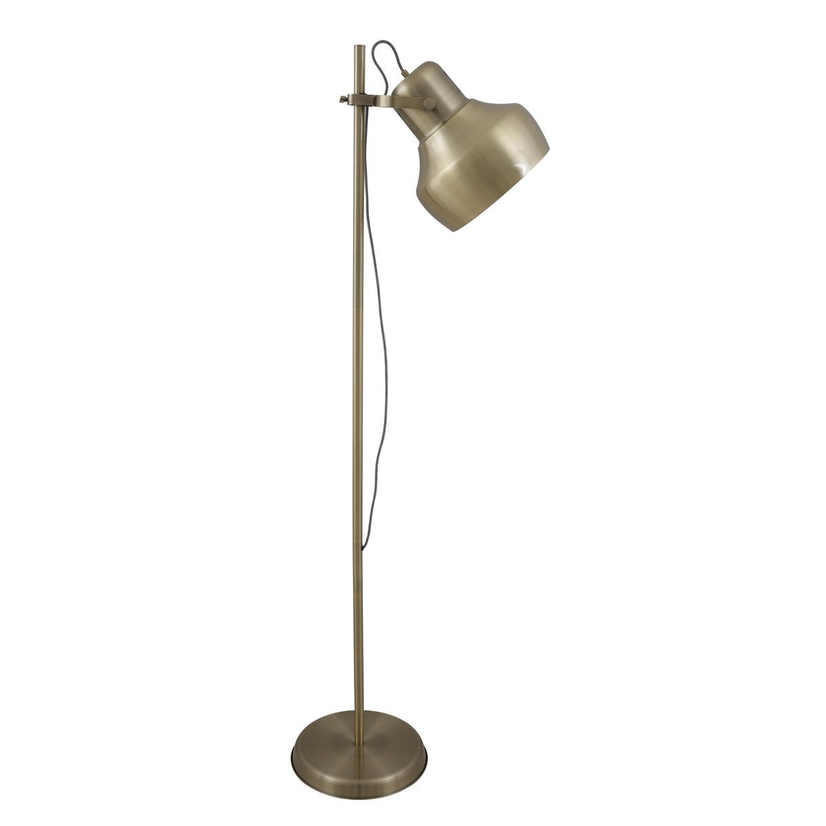 Grande 1 Light Floor Lamp in Antique Brass