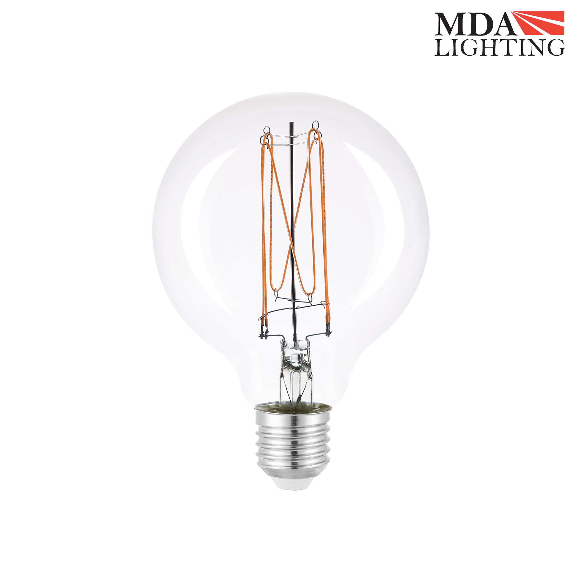 G125 6W LED E27 2300K Dimmable Clear Glass Filament Lamp