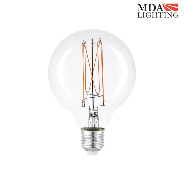 G125 6W LED E27 2300K Dimmable Clear Glass Filament Lamp