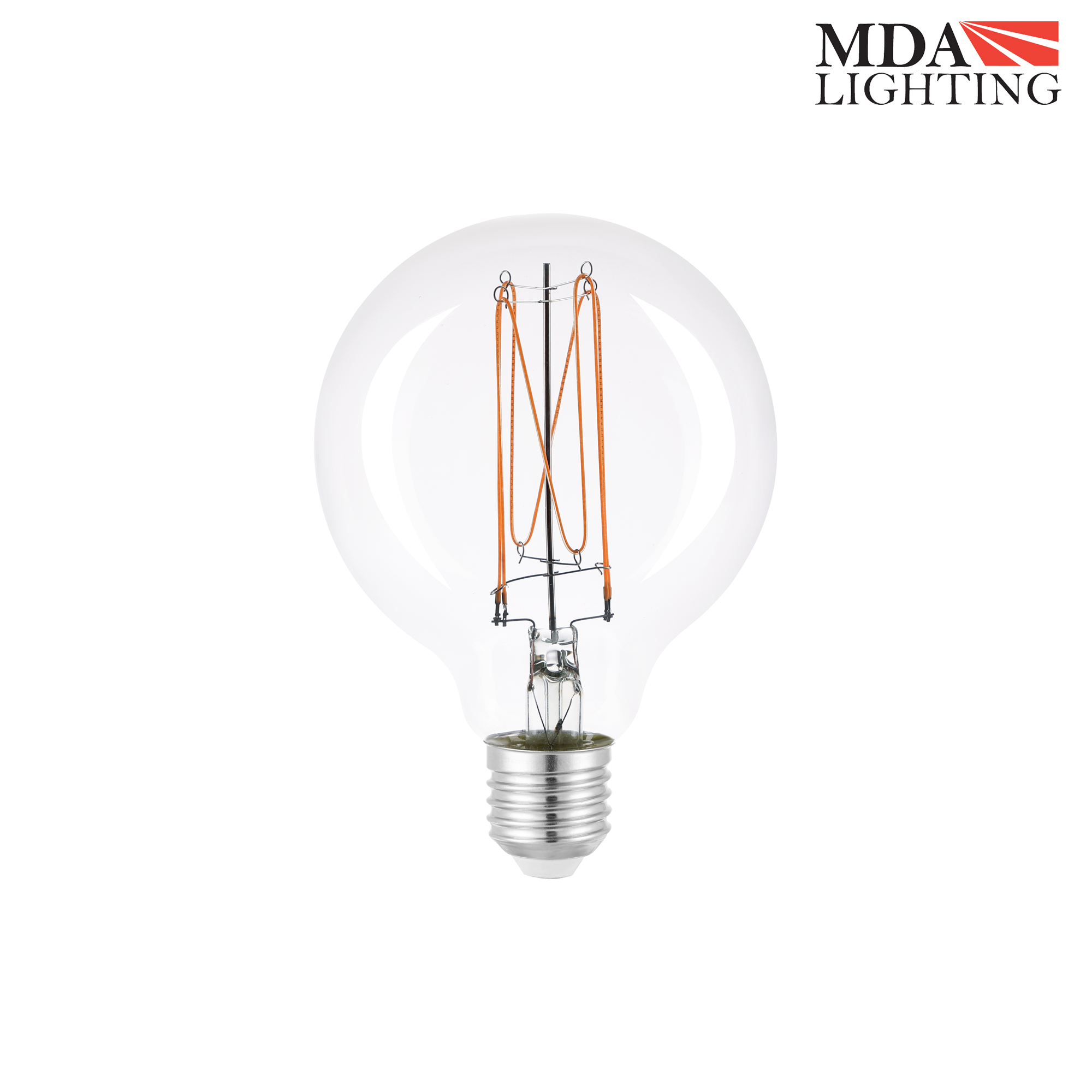 G95 6W LED E27 2300K Dimmable Clear Glass Filament Lamp