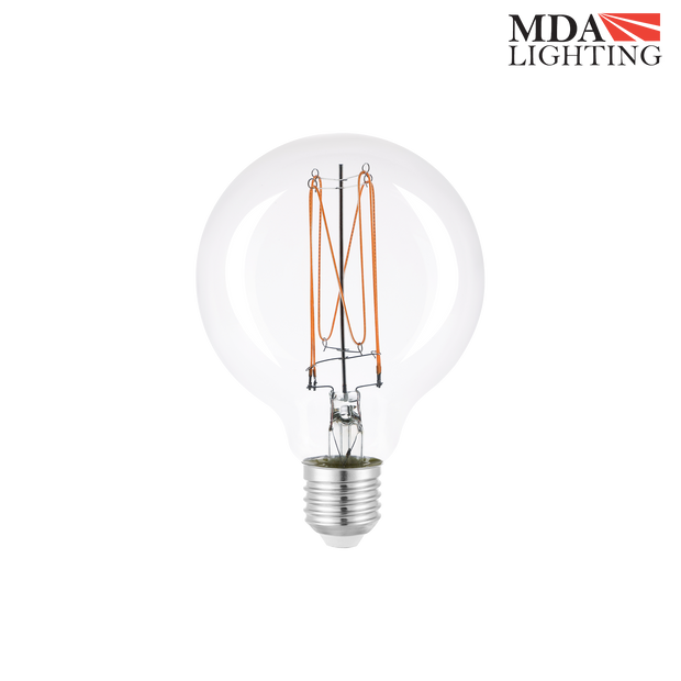 G95 6W LED E27 2300K Dimmable Clear Glass Filament Lamp
