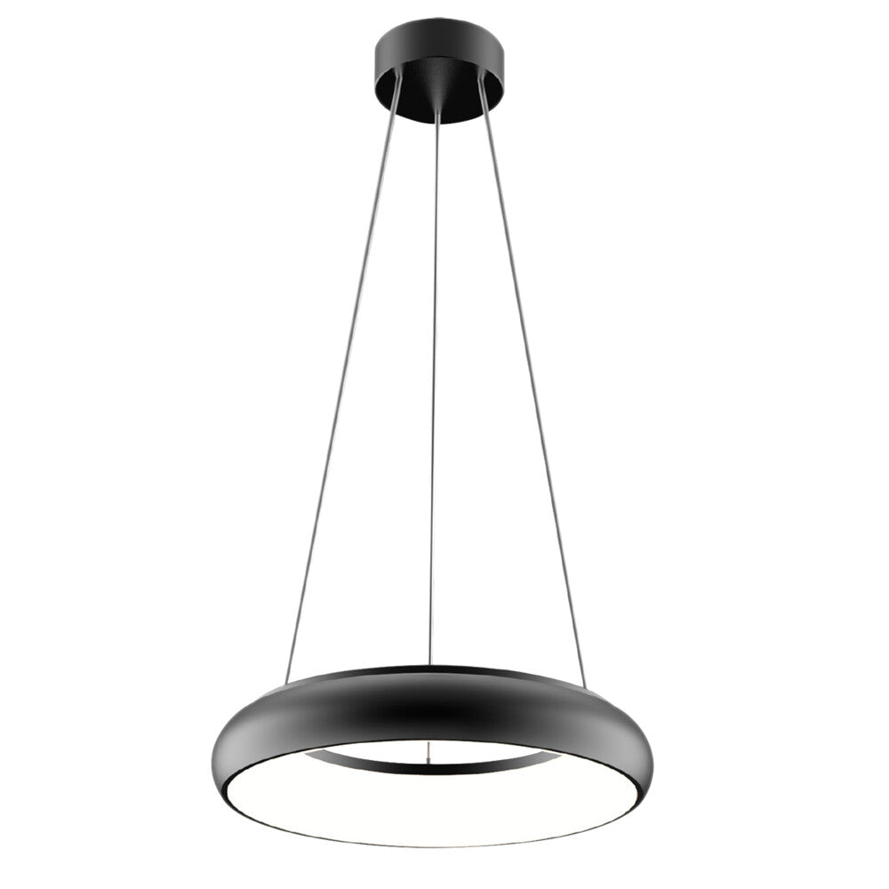 Halo LED Pendant 35W 400mm 4K Black