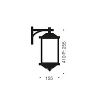 Thumbnail for Havard Small IP44 Exterior Wall Light in Black with Frosted Glass