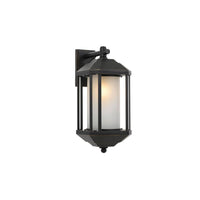 Thumbnail for Havard Large IP44 Exterior Wall Light in Black with Frosted Glass