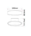 HORUS: Exterior LED Matte Black Crescent Surface Mounted Wall Light IP54
