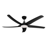 Thumbnail for hover 5 blade 56 dc ceiling fan with led light hover 56 light