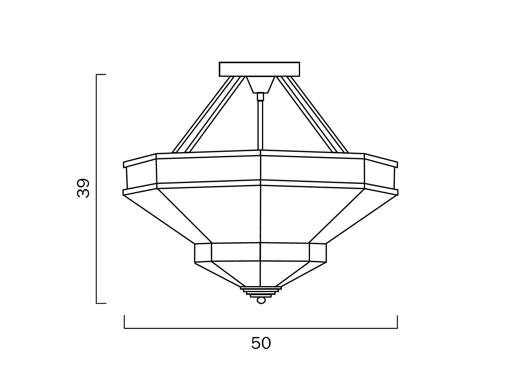 Howard Antique Brass & Frosted Glass 4 Light Close To Ceiling Pendant