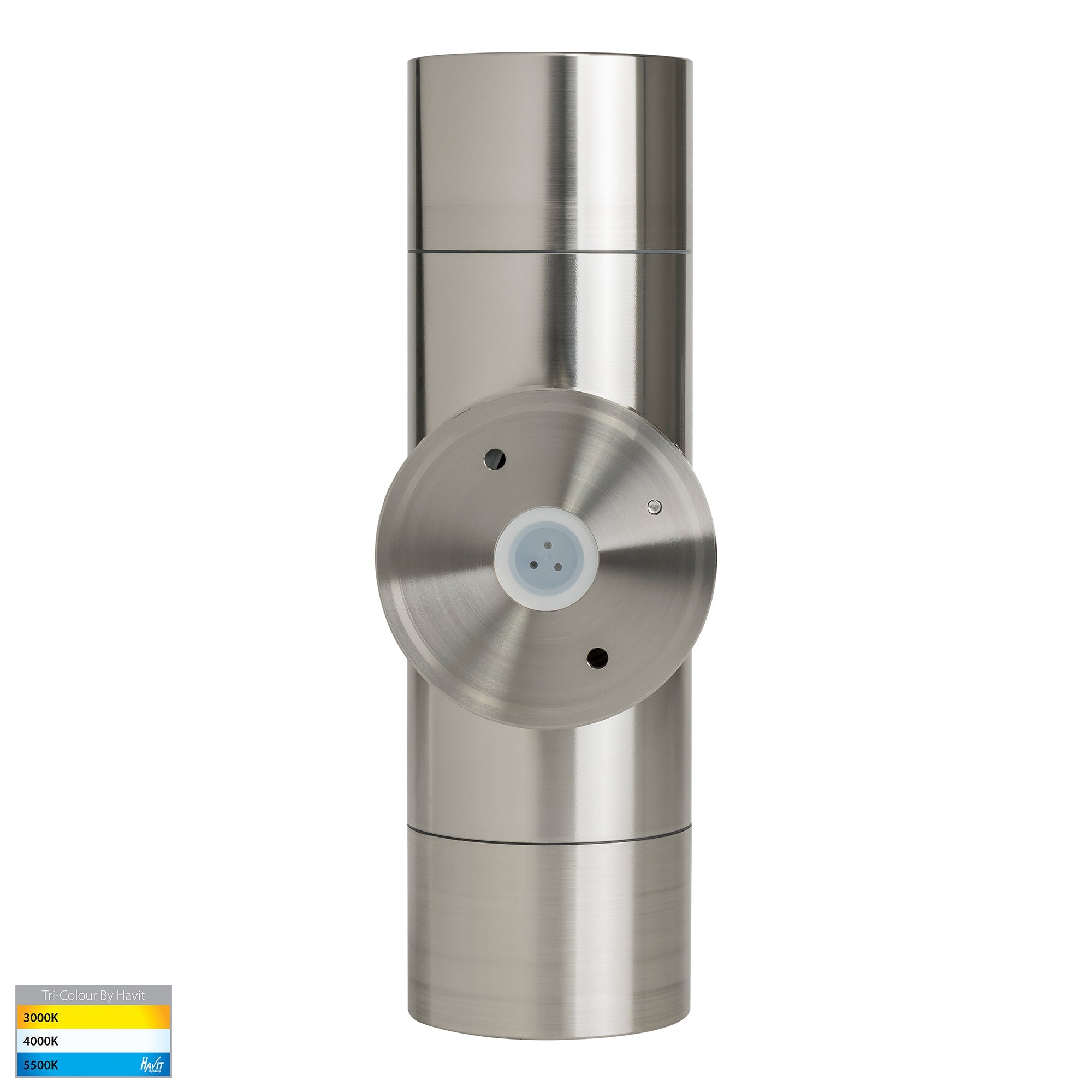HV1008T - Maxi Tivah 316 Stainless Steel TRI Colour Up & Down Wall Pillar Lights