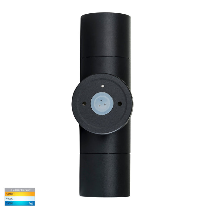 HV1025T-HV1027T - Tivah Black TRI Colour Up & Down Wall Pillar Lights