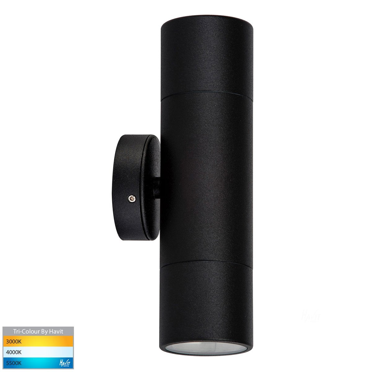 240v Tivah Up & Down Wall Pillar Light Black