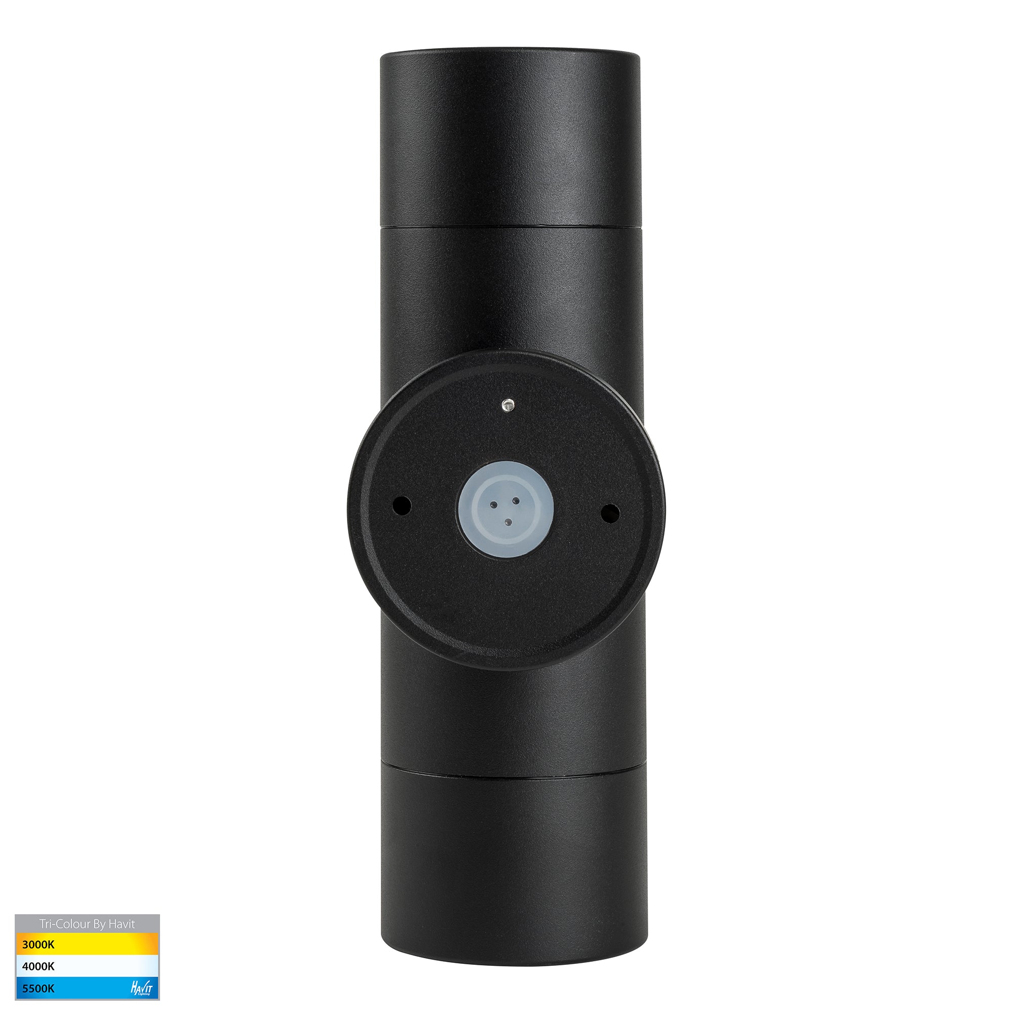 HV1028T - Maxi Tivah Aluminium Black TRI Colour Up & Down Wall Pillar Lights