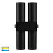 HV10292T - Luz Black TRI Colour Double Up & Down Wall Pillar Lights