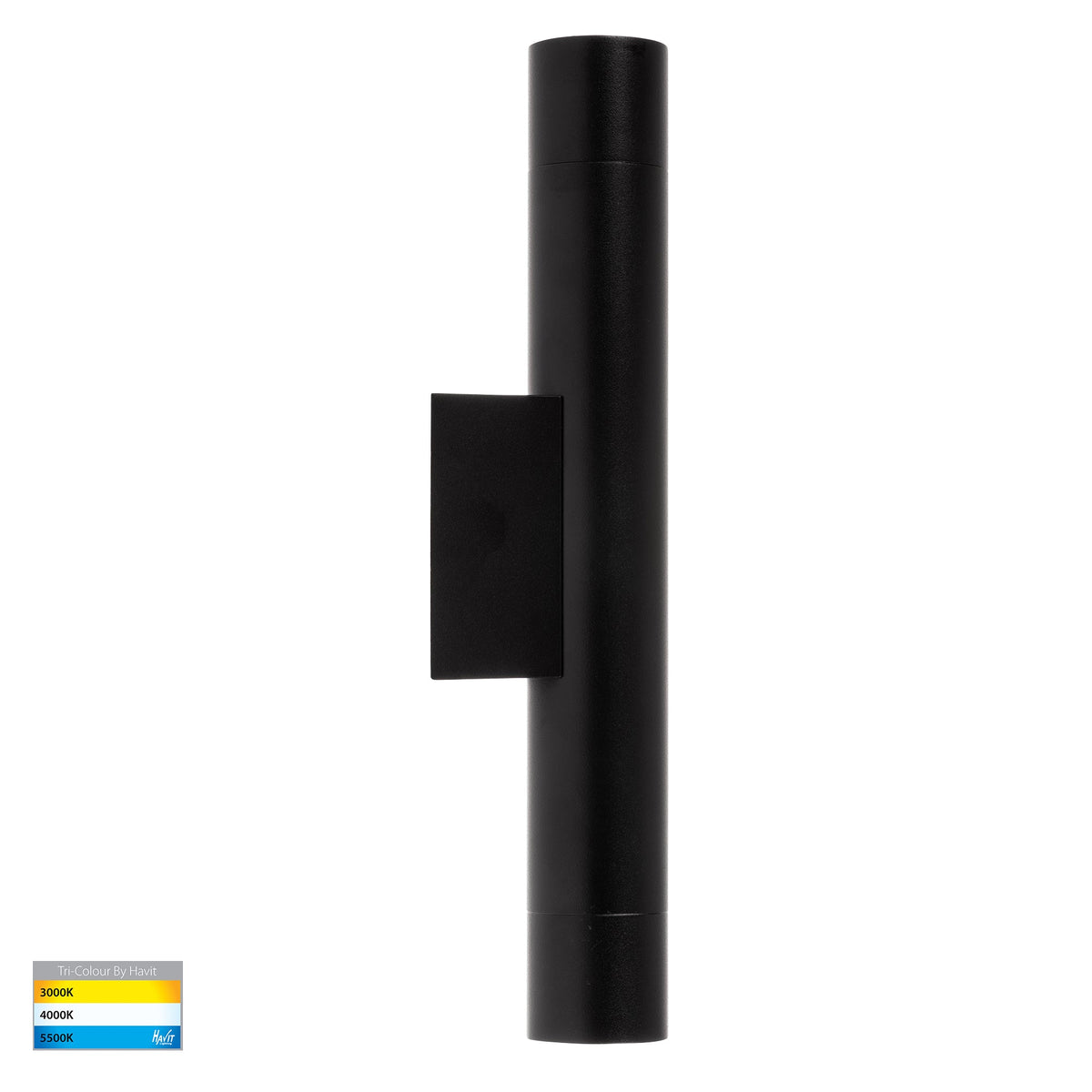 HV10293T - Dugo Up & Down Wall Pillar Light Black