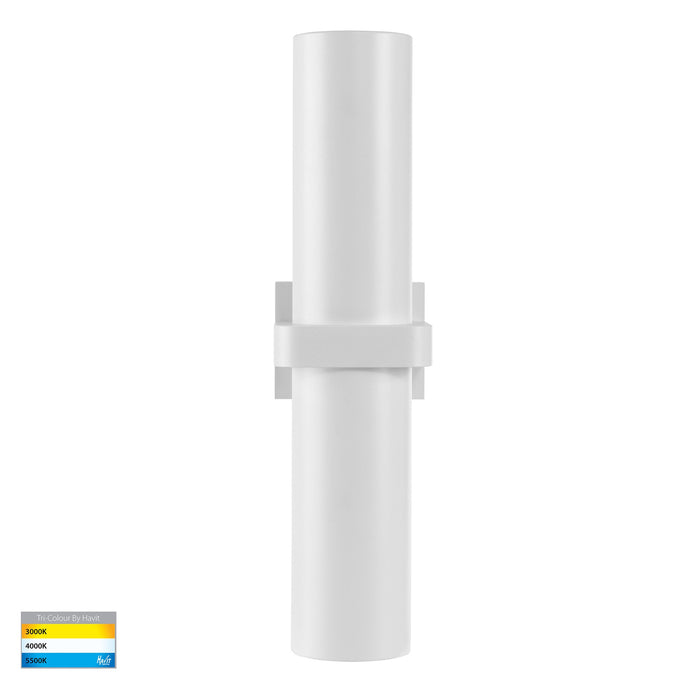 HV10391T - Luz White TRI Colour Single Up & Down Wall Pillar Lights