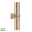 HV10592T - Luz Solid Brass TRI Colour Double Up & Down Wall Pillar Lights
