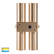 HV10592T - Luz Solid Brass TRI Colour Double Up & Down Wall Pillar Lights