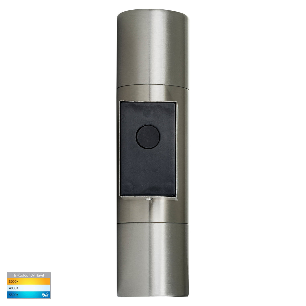 HV1071T - Piaz Stainless Steel TRI Colour Up & Down Wall Pillar Lights