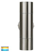HV1072T  - Fortis Stainless Steel TRI Colour Up & Down Wall Pillar Lights