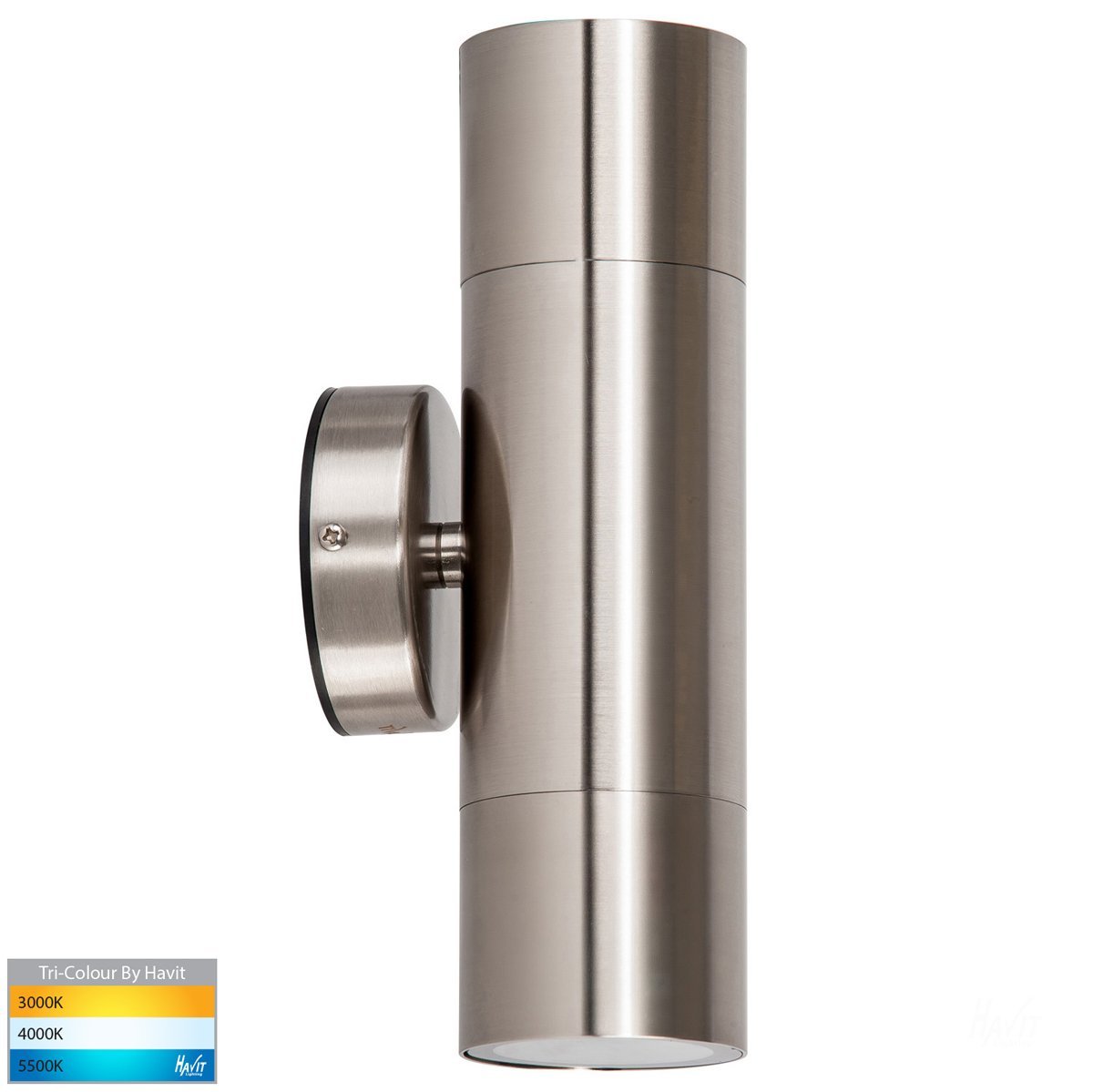 240v Fortis Up & Down Wall Pillar Light Stainless Steel